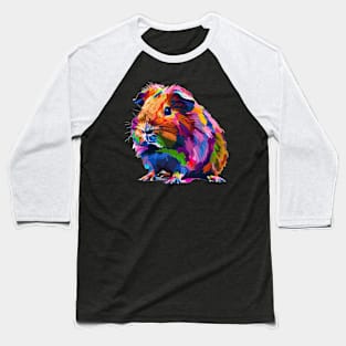 Guinea Pig Colorful Pop Art Design for Animal Lover Baseball T-Shirt